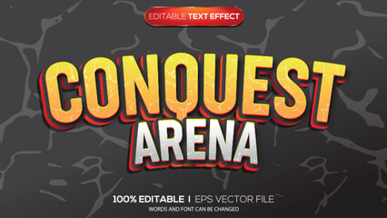 3D text effect conquest arena theme