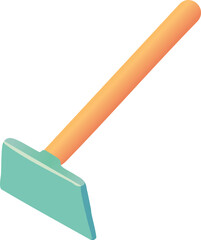 Flat hoe for soil cultivation