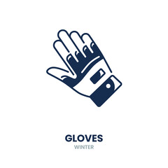 Gloves icon. winter, warm, wool, knit, clothing, accessory, cold, protection, cozy, handwear. Vector Icon Illustration © Mol Media
