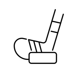 Hockey icon. ice, sport, stick, puck, skating, winter, game, athlete, rink, equipment. Vector Icon Illustration