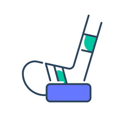 Hockey icon. ice, sport, stick, puck, skating, winter, game, athlete, rink, equipment. Vector Icon Illustration