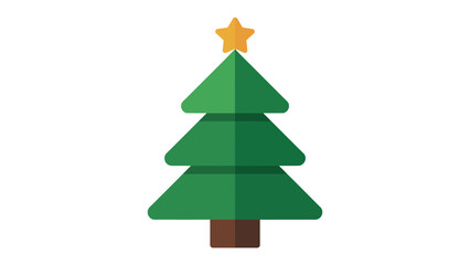 Holiday Greenery: A simple, yet vibrant illustration of a Christmas tree with a golden star atop, symbolizing the warmth and joy of the holiday season.