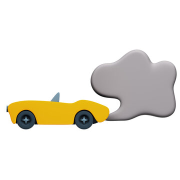 Pollution Rendering Icon Isolated Transparent Background
