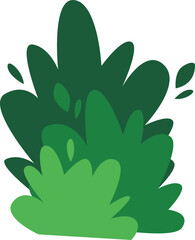 Cartoon Green Bushes Illustration