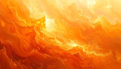 Abstract Orange Cloudscape - A Fiery Dreamscape of Light and Color.
