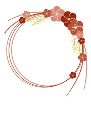 お飾り風のサークルフレーム