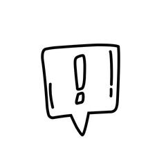 Hand drawn warning sign 