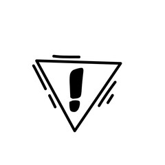 Hand drawn warning sign 