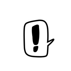 Hand drawn warning sign 