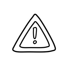 Hand drawn warning sign 