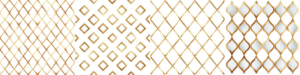 Fototapeta premium Seamless Gold Diamond Pattern Background