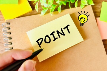 ポイントをメモる手元