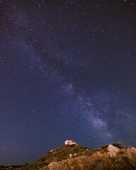 starry night sky with milky way