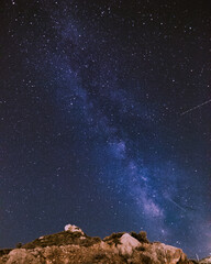 starry night sky with milky way