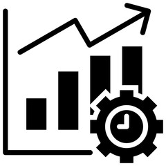 Time to market icon for gross domestic product (GDP), business, website, application, printing, document, poster design, etc