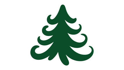 Evergreen Icon: A minimalist representation of a lush, evergreen tree, celebrating the enduring beauty of nature and the simplicity of design.