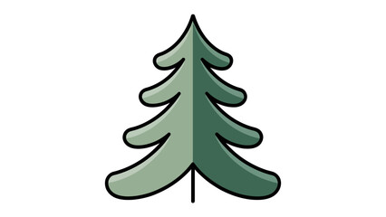 Evergreen Icon: Simple illustration of a green pine tree, a symbol of nature and growth.