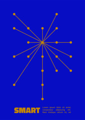 Modern abstract cover templates with inspired by data visualization. Dots and line design. Perfect for scientific reports, business analysis, infographics, and tech backgrounds. Vector format.