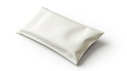 A plain white snack wrapper, shown against a white background.  It's a 3D image with a clipping path.
