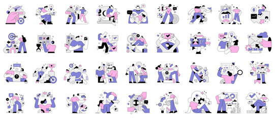 Fototapeta premium Pink Violet 36 Scenes