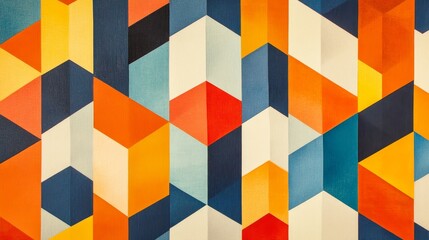 A repeating geometric design, printed in color.
