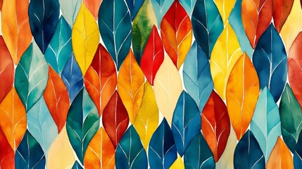 A repeating pattern of colorful watercolor washes.  Perfect for a background.
