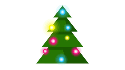 Festive Evergreens: An illustration capturing the essence of the festive season. A stylized evergreen tree is adorned with vibrant, glowing orbs, embodying joy and anticipation of the holidays. 