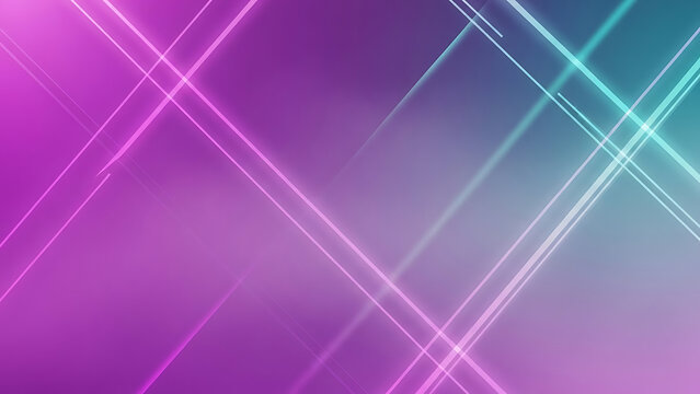 Vibrant abstract geometric background with glowing neon lines on a purple to cyan gradient