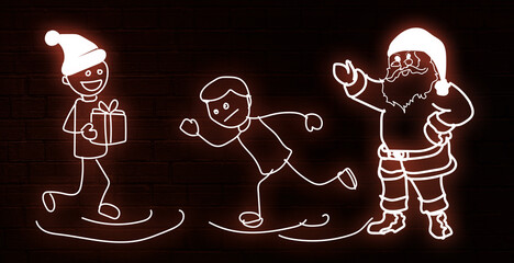 Christmas lights shimmered like stars, casting magic across rooftops and hearts alike