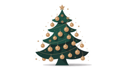 Festive Christmas Tree Decoration: A charming depiction of a decorated Christmas tree. It evokes the warmth of the holiday season and invites a feeling of holiday cheer and festive decoration.