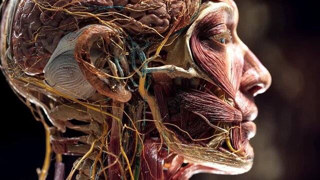 Anatomical Cross Section of the Human Head