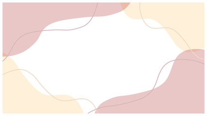 パステルな手描きのかわいい流体シェイプ背景 (パステルブラウン ベージュ くすみカラー )	
