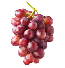 red grapes bunch isolated on white background.