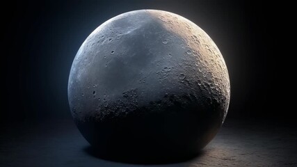 Realistic moon model with detailed craters and textures, ideal for space-themed projects and educational content