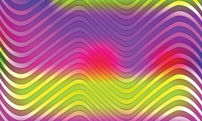 Vibrant wavy colorful gradient lines abstract modern design.
