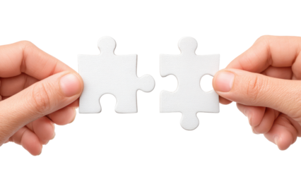 Connecting Puzzle Pieces - Teamwork Concept