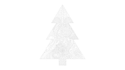Winter Fir's Embrace: An abstract evergreen tree captures the serene beauty of the winter season, embodying the season's quiet charm and the subtle elegance of nature.