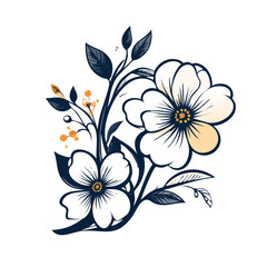 Elegant Floral Arrangement with Delicate White Flowers and Dark Foliage.