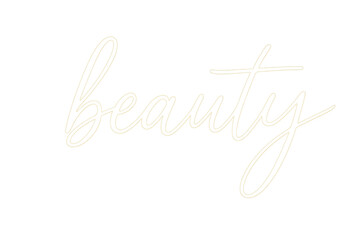 Beauty word displaying elegant cursive script typography