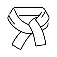 Scarf icon. winter, warm, knit, wool, clothing, accessory, cozy, fashion, cold, wrap. Vector Icon Illustration