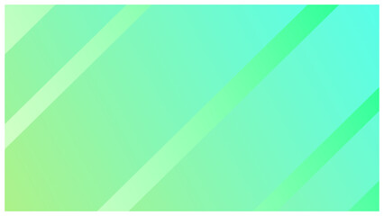 Obraz premium 淡い緑グラデーションの斜めライン背景 16:9