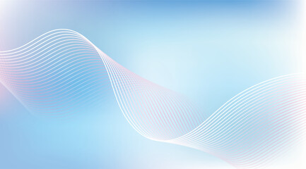 Abstract Waves blue gradients white lines flowing curves background for presentations