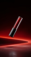 Glamorous Lipstick: An alluring lipstick stands gracefully, bathed in a captivating, sensual, bold red hue that reflects its vibrancy and elegance.