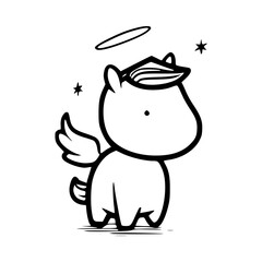 Obraz premium New Year of the Horse Cute Horse Новый год Лошади Милый конь