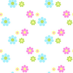 Flower vector seamless pattern illustration floral background.