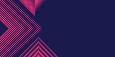 Abstract creative background, web banner with pink rhombuses. Abstract geometric shapes composition. Pink rhombuses shapes on blue background. Vector color illustration in flat style.