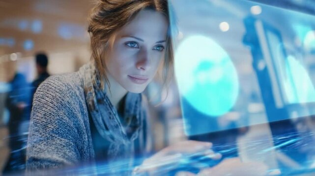 International ID system at smart kiosk zone, cinematic futuristic tone, travelers scanning documents under holographic interface