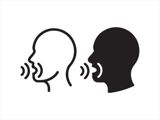 Communication Speaking Icon | Dialogue Conversation Symbol