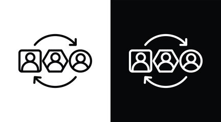 inclusion Two-tone version in black and white background