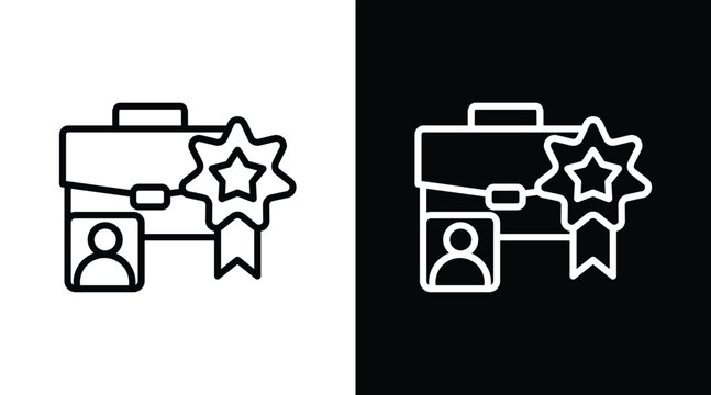 professionalism Two-tone version in black and white background